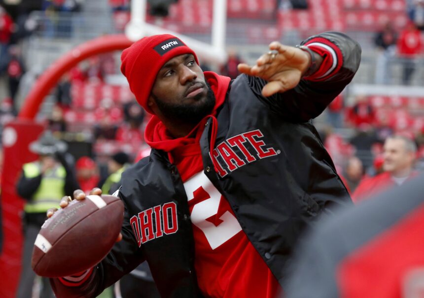 Ohio State fan LeBron James feels adrenaline at the CFP national championship game after Will Howard’s dagger to Jeremiah Smith