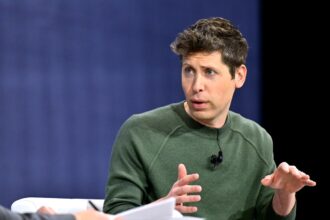 Sam Altman speaks onstage during The New York Times Dealbook Summit 2024.