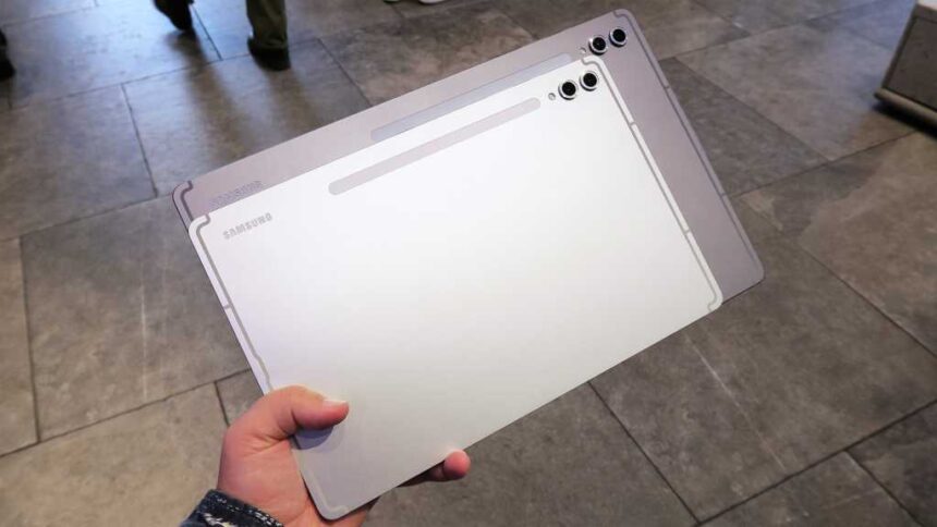 Samsung Galaxy Tab S10 Plus S10 Ultra hands on back angled handheld