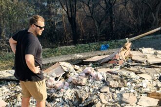 Spencer Pratt Returns to Ruins of Pacific Palisades House Days After Fire