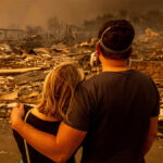 couple observes LA fire damage