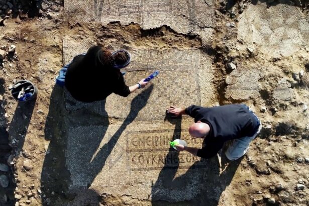 See the Greek Biblical Inscription Embedded in an Ancient Mosaic Floor Discovered in Israel