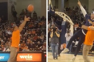 Alex Rodriguez Makes Halfcourt Shot, Wins Student K