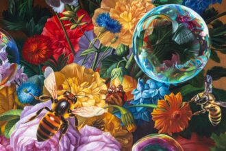 Bees and Irridescent Bubbles Infiltrate Still-Life Traditions in Marc Dennis’ Paintings — Colossal