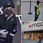 Brazen burglar swoops up .5M in jewelry from NYC Macy’s, ditches suitcases holding the loot when guard confronts him: cops