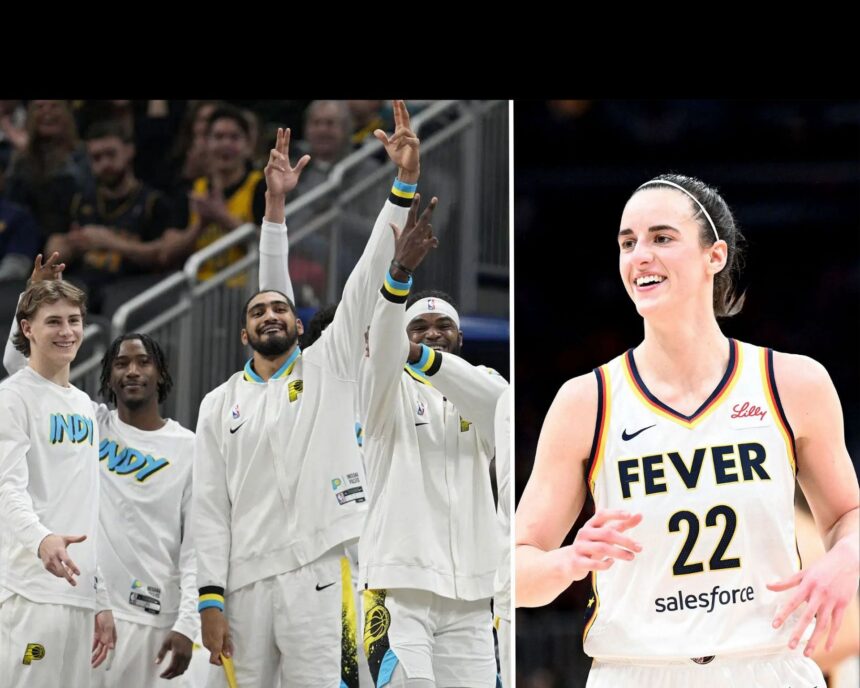 Caitlin Clark fired up over Obi Toppin & Pacers teammates repping Fever gear ahead of Knicks matchup