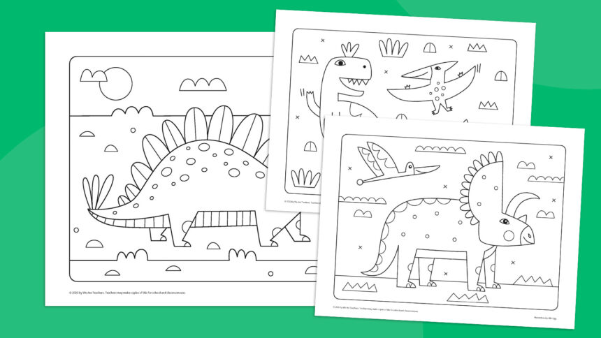 Dinosaur Coloring Pages: Free Download