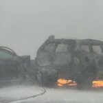 Drivers Trapped On Frozen Highway After 100-Car Pileup