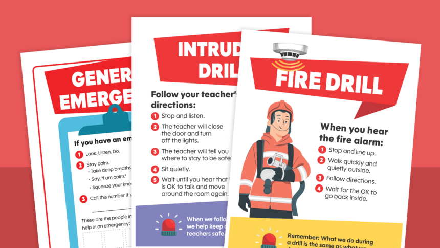 Emergency Posters for Kids Bundle (Free Printables)