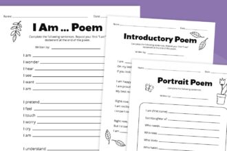 Free Printable “I Am” Poem Template Bundle