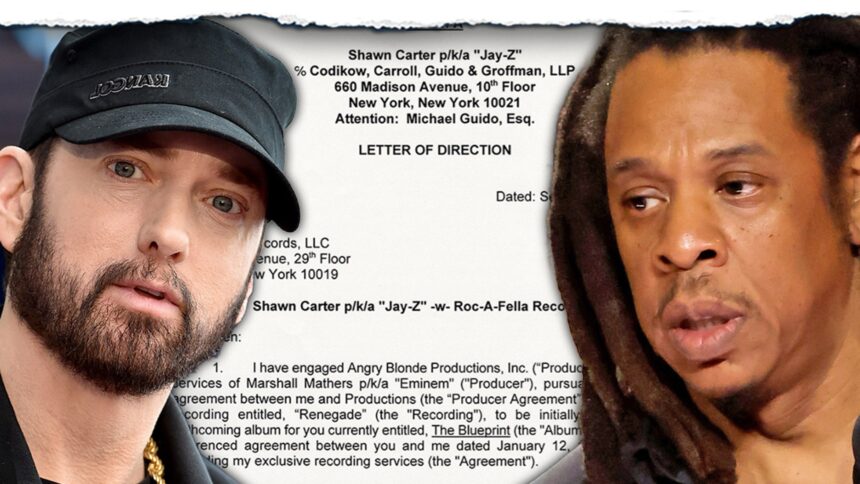 Jay-Z & Eminem Signed ‘Renegade’ Contract Hits Auction Block