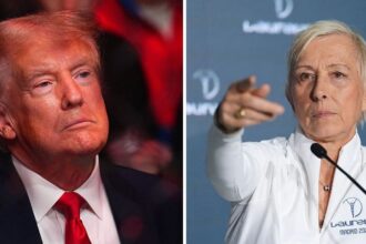 Donald Trump (L) and Martina Navratilova (R) [Image source: Getty]