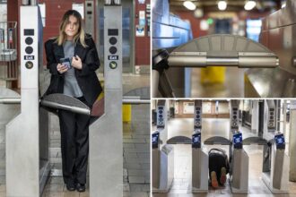 NYC subway fare beaters easily crawl under, hop over turnstiles equipped with MTA’s new anti-evasion bars