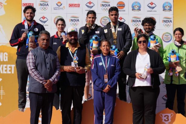 Olympian Raiza Dhillon and Shaan Singh stun national record holder Ganemat Sekhon and Bhavtegh Singh in skeet mixed team