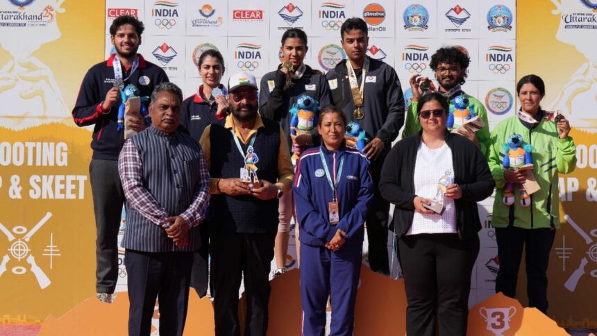 Olympian Raiza Dhillon and Shaan Singh stun national record holder Ganemat Sekhon and Bhavtegh Singh in skeet mixed team