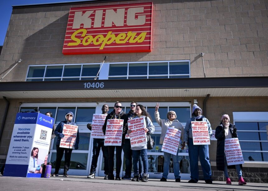 Union strike against King Soopers continues in Denver area, Pueblo