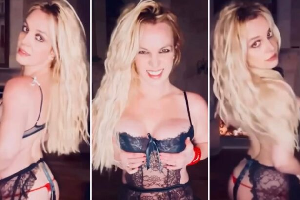 Britney Spears Smolders in Tiny Red Thong and See-Through Lingerie