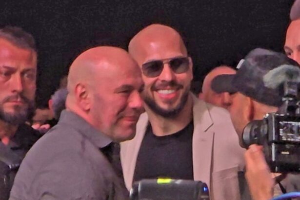 Dana White Greets Andrew and Tristan Tate at Power Slap Event, Welcomes Them to U.S.A.