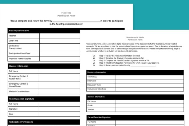 Free Printable Field Trip Permission Slip Templates (Editable!)