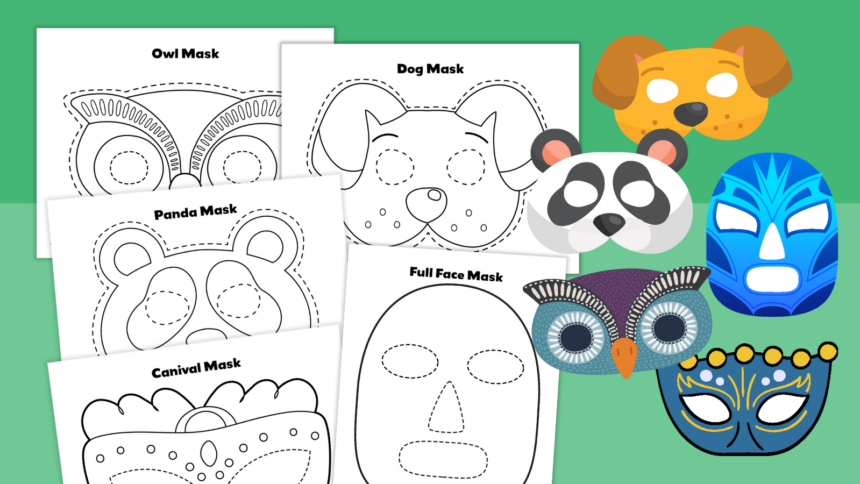 Free Printable Mask Templates for Characters, Animals, and More