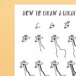 How To Draw a Giraffe (Free Printable + Video)