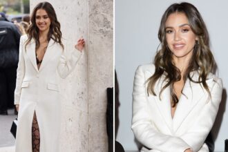 Jessica Alba Is White Hot at Paris Fashion Week