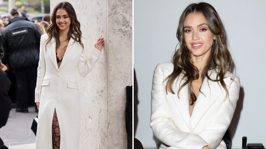 Jessica Alba Is White Hot at Paris Fashion Week