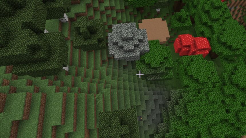 Minecraft Player travels 5000 blocks to find a tiny, rare pale garden with one tree