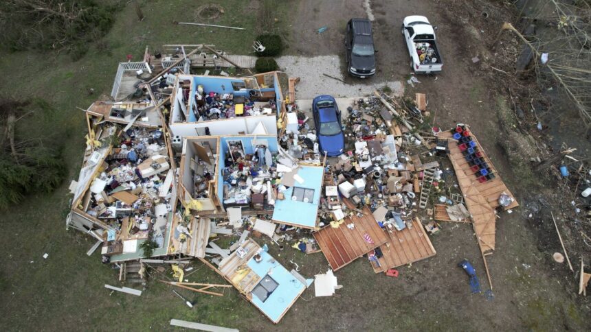 Residents survey damage left by storms in U.S. South : NPR