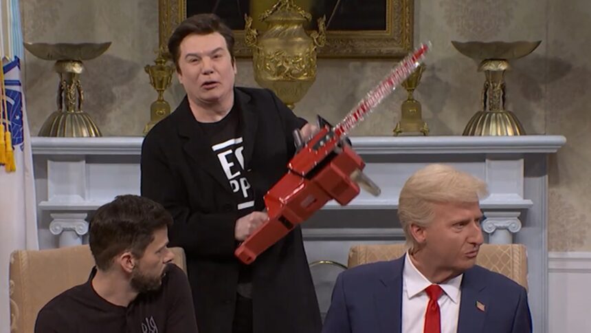 ‘SNL’ Spoofs Trump, Zelensky Oval Office Showdown, Mike Myers Makes Cameo