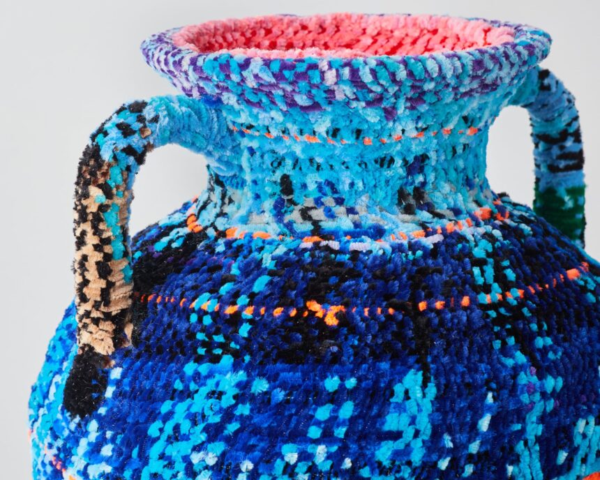 Salvador Dominguez Confronts Identity and Labor Through Woven Pipe Cleaner Vessels — Colossal