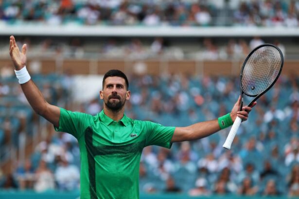 The real Novak Djokovic tries to stand up in front of Serena Williams in Miami