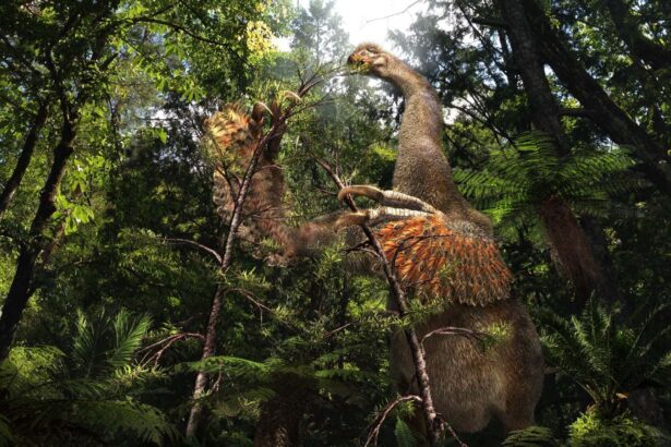 Two-fingered dinosaur used its enormous claws to eat leaves