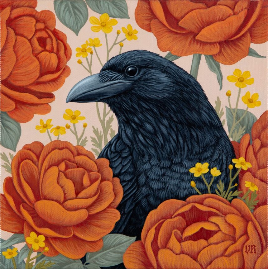 Vasilisa Romanenko’s Lush Portraits Wrap Common Birds in Decadent Patterns — Colossal