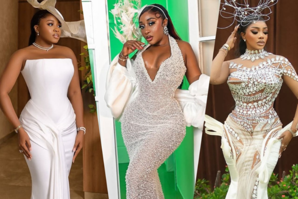 Priscy Ojo And Juma Jux’s Regal White Wedding In Pictures