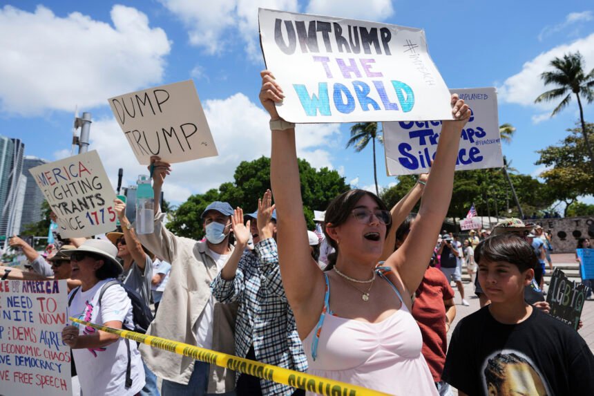 Anti-Trump protesters turn out to rallies in New York, Washington and other cities across country