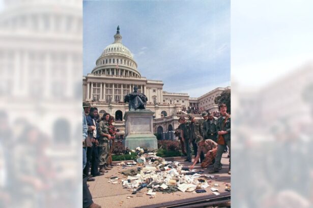 April 23, Vietnam veterans stage protest at U.S. Capitol