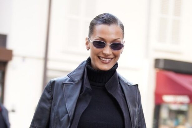 Bella Hadid Maximizes Midriff in a Crop Top and Low-Rise Jeans