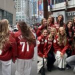 Bespoke Montreal Canadiens leather playoff jackets sported by Patrik Laine, Nick Suzuki’s fiancees and partners of other players