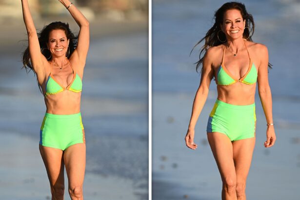 ‘DWTS’ Winner Brooke Burke Flaunts Swimsuit Body on Malibu Beach