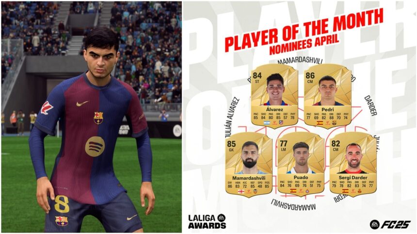 EA FC 25 LaLiga POTM nominees for April revealed, Pedri and Alvarez lead the way