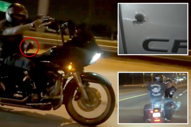 Florida biker caught on video in highway drive-by shooting