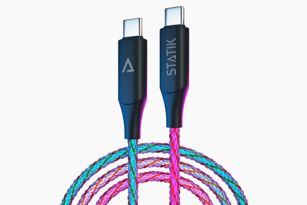 Get two 6ft USB-C fast charging cords for just .99. And they glow!