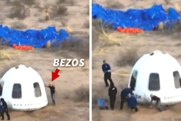 Jeff Bezos Faceplants at Blue Origin Rocket Launch Capsule Landing