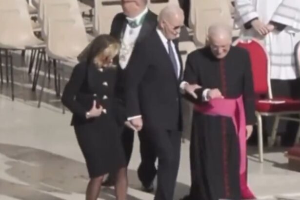 Joe Biden’s Death Grip on Priest’s Arm as He Walks Down Steps at Pope’s Funeral is Something Else (VIDEO) |