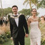 The Bride Wore Custom Schiaparelli for Her Elegant Beach Wedding on Hawaii’s Big Island