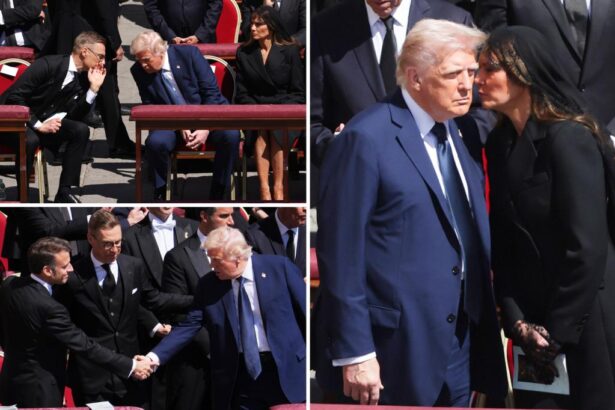 Lip reader reveals what Trump and Emmanuel Macron said during firm handshake at Pope Francis’ funeral