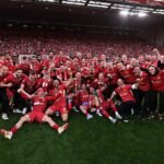 Liverpool celebrates as Premier League title secured
