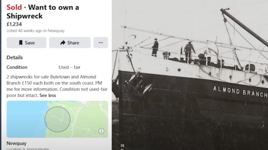 Man buys WWI shipwreck for 0 on Facebook Marketplace