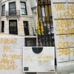 Mystery graffiti appears on several buildings surrounding Ivana Trump’s gilded NYC townhouse: cops